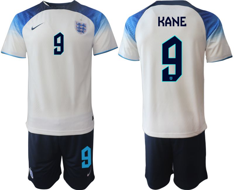 Men 2022 World Cup National Team England home white #9 Soccer Jerseys->customized soccer jersey->Custom Jersey
